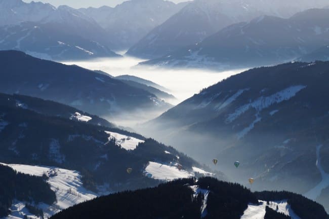 Weite Sicht auf die Salzburger Berge
