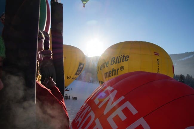Ballonstart auf der Hammerwiese Filzmoos