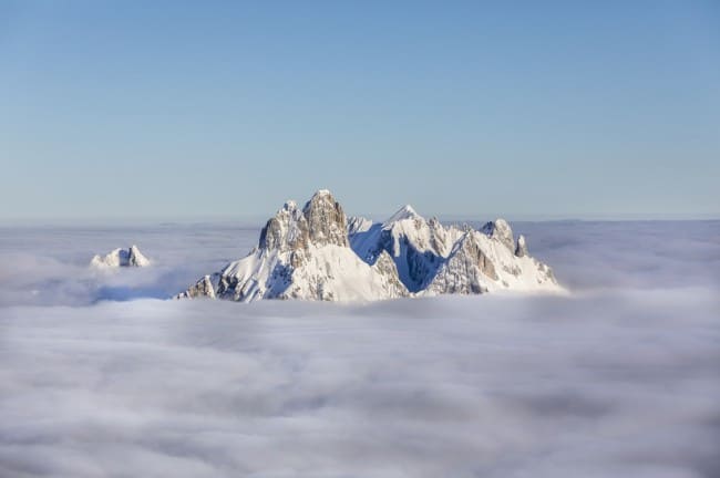 Filzmooser Hausberg - die Bischofsmütze ragt aus dem Wolkenmeer