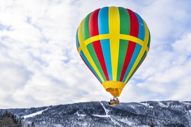 Direkt nach dem Ballonstart