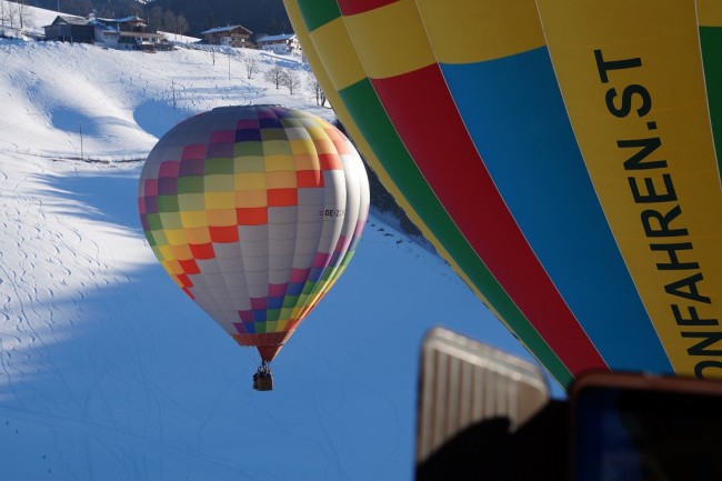 Ballonfahrt im Winter