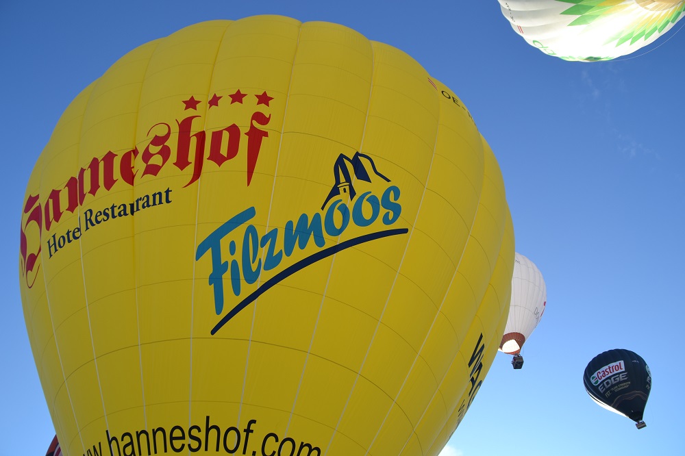 Ballonfahren in Filzmoos über der Bischofsmütze und dem Dachsteingebirge